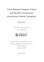 Cross-Domain Computer Vision and Machine Learning for Autonomous Vehicle Navigation