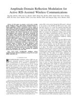 Amplitude-Domain Reflection Modulation for Active RIS-Assisted Wireless Communications