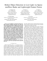 Robust Object Detection in Low-Light via Sparse mmWave Radar and Lightweight Feature Fusion