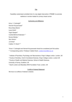 Feasibility randomised controlled trial of a new digital intervention ('FRAME') to promote resilience in women treated for primary breast cancer Authorship and Affiliations