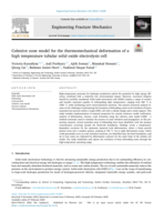 Cohesive zone model for the thermomechanical deformation of a high temperature tubular solid oxide electrolysis cell