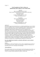 Ford Foundation in China's reform era: philanthropic policy influence in the Global South Acknowledgement