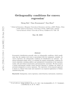 Orthogonality conditions for convex regression