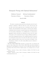 Monopoly Pricing with Optimal Information *