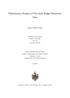 Mathematical analysis of fine-scale badger movement data