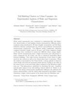 Tall Building Clusters in Urban Canopies: An Experimental Analysis of Wake and Dispersion Characteristics