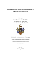 Catalytic reactor design for safe operation of CO2 methanation reactions