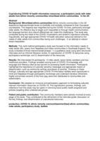 Coproducing COVID-19 Health Information Resources: A Participatory Study With Older Adults From Minoritised Ethnic Communities in the UK
