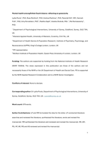 Mental health among British South Asians: reflecting on granularity