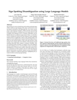 Sign Spotting Disambiguation using Large Language Models