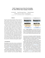 SAGE: Segment-Aware Gloss-Free Encoding for Token-Efficient Sign Language Translation