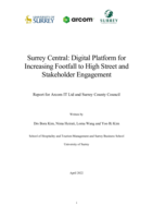 Surrey Central: Digital Platform for Increasing Footfall to High Street and Stakeholder Engagement: Report for Arcom IT Ltd and Surrey County Council
