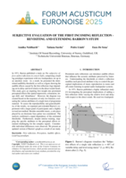 SUBJECTIVE EVALUATION OF THE FIRST INCOMING REFLECTION - REVISITING AND EXTENDING BARRON'S STUDY