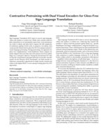 Contrastive Pretraining with Dual Visual Encoders for Gloss-Free Sign Language Translation