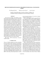 HRTF RECOMMENDATION BASED ON THE PREDICTED BINAURAL COLOURATION MODEL