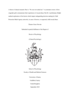 A thesis of clinical research: Part A: “No one ever asked me.” A systematic review of how cisgender girls communicate their experiences of sexual abuse; Part B: A preliminary Delphi method exploration of the factors which impact safeguarding decision making by Child Protection Multi-Agency networks, in cases of known, or suspected, child sexual abuse