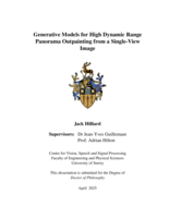 Generative Models for High Dynamic Range Panorama Outpainting from a Single-View Image