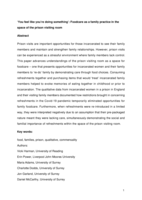 ‘You feel like you’re doing something’: Foodcare as a family practice in the space of the prison visiting room