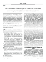 Vaccine Effects on In-hospital COVID-19 Outcomes
