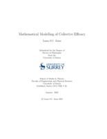 Mathematical Modelling of Collective Efficacy