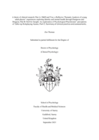 A thesis of clinical research: Part A: D&D and You: a Reflexive Thematic Analysis of young adult players’ experiences exploring identity and mental health through Dungeons and Dragons; Part B: Roll for Insight: An exploration of Psychological Practitioners’ perceptions of Table-top Roleplaying Games; Part C: Summary of clinical practice and assessments.