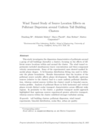 Wind Tunnel Study of Source Location Effects on Pollutant Dispersion around Uniform Tall Building Clusters