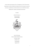 A thesis of clinical research and practice: Part A: [A Scoping Review of Tools Used for Screening Eating Disorders in Adults with Irritable Bowel Syndrome]; Part B: [The Psychometric Assessment of the Nine Item Avoidant/Restrictive Food Intake Disorder Screen in the Irritable Bowel Syndrome Population]; Part C: Summary of clinical practice and assessments
