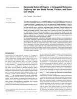 Nanoscale Motion of Organic π-Conjugated Molecules: Exploring van der Waals Forces, Friction, and Quantum Effects