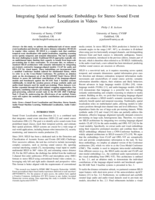 Integrating Spatial and Semantic Embeddings for Stereo Sound Event Localization in Videos