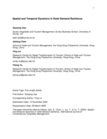 Spatial and temporal dynamics in hotel demand resilience