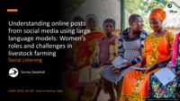 Understanding online posts from social media using large language models: Women’s roles and challenges in livestock farming