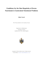 Conditions for the Non-Negativity of Excess Functionals in Constrained Variational Problems