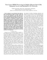 Non-Linear MIMO Processing for Highly-Efficient Sub-6 GHz Integrated Access and Backhaul in 5G Networks