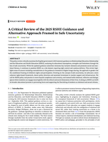 A Critical Review of the 2025 RSHE Guidance and Alternative Approach Framed in Safe Uncertainty