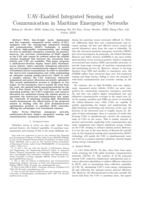 UAV-Enabled Integrated Sensing and Communication in Maritime Emergency Networks