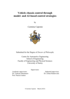 Vehicle chassis control through model- and AI-based control strategies