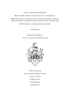 A thesis of clinical research and practice: Part A: [LGBTQ+ Affirmative Clinical Supervision: A Scoping Review ]; Part B: [What Practices Contribute to Lesbian, Gay, Bisexual and Queer+ Affirmative Supervision and How are Clinical Discussions Impacted? A Story Completion Study]; Part C: Summary of clinical practice and assessments.