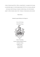 A thesis of clinical research: Part A: What is a cultural broker?: a conceptual review focusing on mental health support for forcibly displaced people; Part B: How do clinicians understand and navigate cultural brokerage in interpreter-mediated therapy with forcibly displaced people? A reflexive thematic analysis. Part C: Summary of clinical practice and assessments