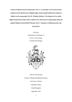 A thesis of clinical research and practice: Part A: A systematic review and narrative synthesis on the effectiveness of digital single-session mental health interventions in children and young people; Part B: ‘Finding Solutions’: Development of an online Single-Session Intervention (SSI) to address low self-esteem in young people using self-guided Solution-Focused Brief Therapy; Part C: Summary of clinical practice and assessments.