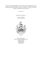 A thesis of clinical research and practice: Part A: What are bisexual and pansexual people’s experiences of psychological therapy? A reflexive thematic analysis; Part B: Prevalence of suicidal ideation, plans and attempts in gender diverse children: a systematic review; Part C: Summary of clinical practice and assessments