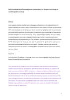 Political relational ethics: Examining women's positionality in the UK family court through an autoethnographic case study