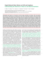 Understanding water behaviour on 2D material interfaces through single-molecule motion on h-BN and graphene