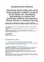 [Supplementary data] Harvesting social media and using large language models to analyse online discourse: Developing methodology to explore the challenges faced by Sub-Saharan African women in livestock farming