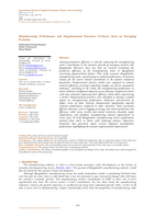 Manufacturing Performance and Organizational Practices: Evidence from an Emerging Economy