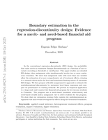 Boundary estimation in the regression-discontinuity design: Evidence for a merit- and need-based financial aid program
