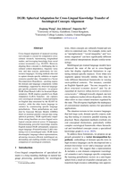 DLIR: Spherical Adaptation for Cross-Lingual Knowledge Transfer of Sociological Concepts Alignment