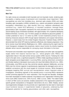 Proactively restore visual function: Directly targeting affected retinal neurons