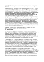 Procedural justice in participatory food system governance: An integrated framework