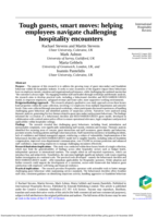 Tough guests, smart moves: helping employees navigate challenging hospitality encounters