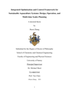 Integrated optimisation and control framework for  sustainable aquaculture systems: design, operation, and  multi-time scales planning